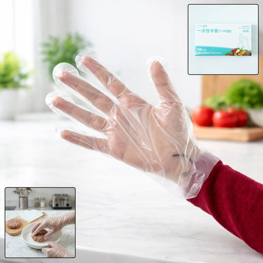 Disposable Plastic Hand Gloves Small Size 100 Pc