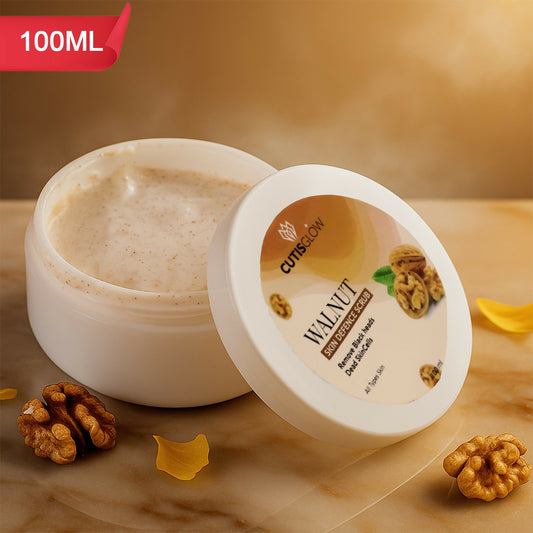 Eyelet Walnut Skin Defence Scrub – Exfoliating Face & Body Scrub for Blackhead Removal, Dead Skin Cell Cleansing & Smooth Radiant Skin (100ml)