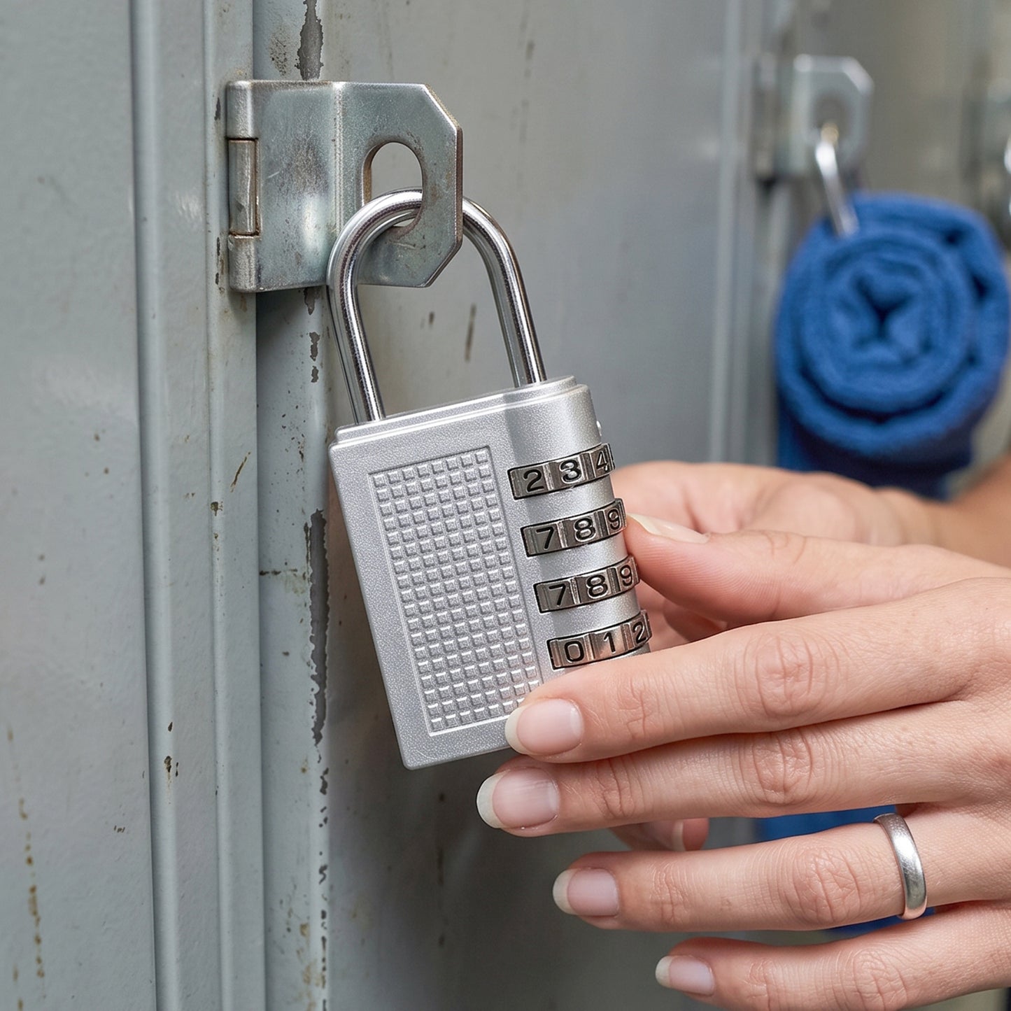 4 Digit Combination Padlock Resettable Number Lock for Luggage and Locker (1 Pc)