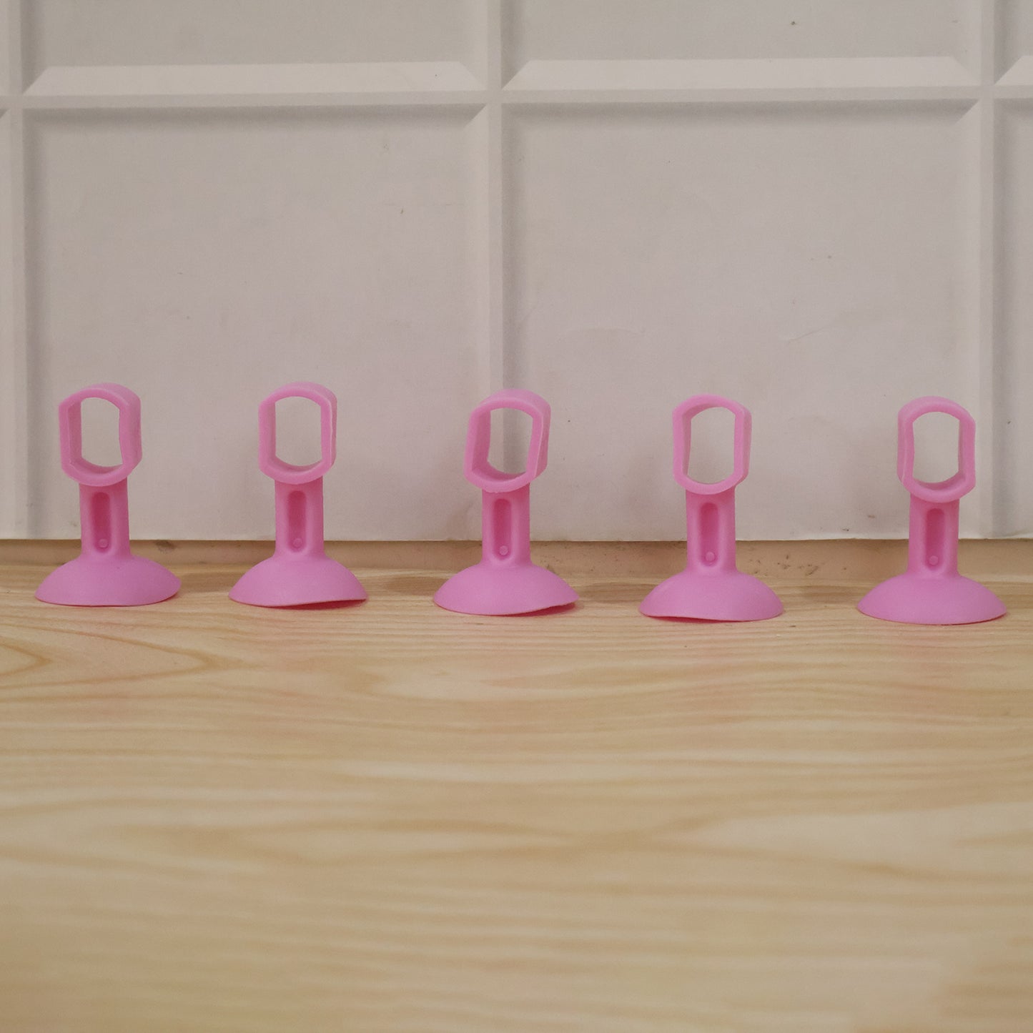 Silicone Door Stopper with Suction Base - 5 Pc Pack