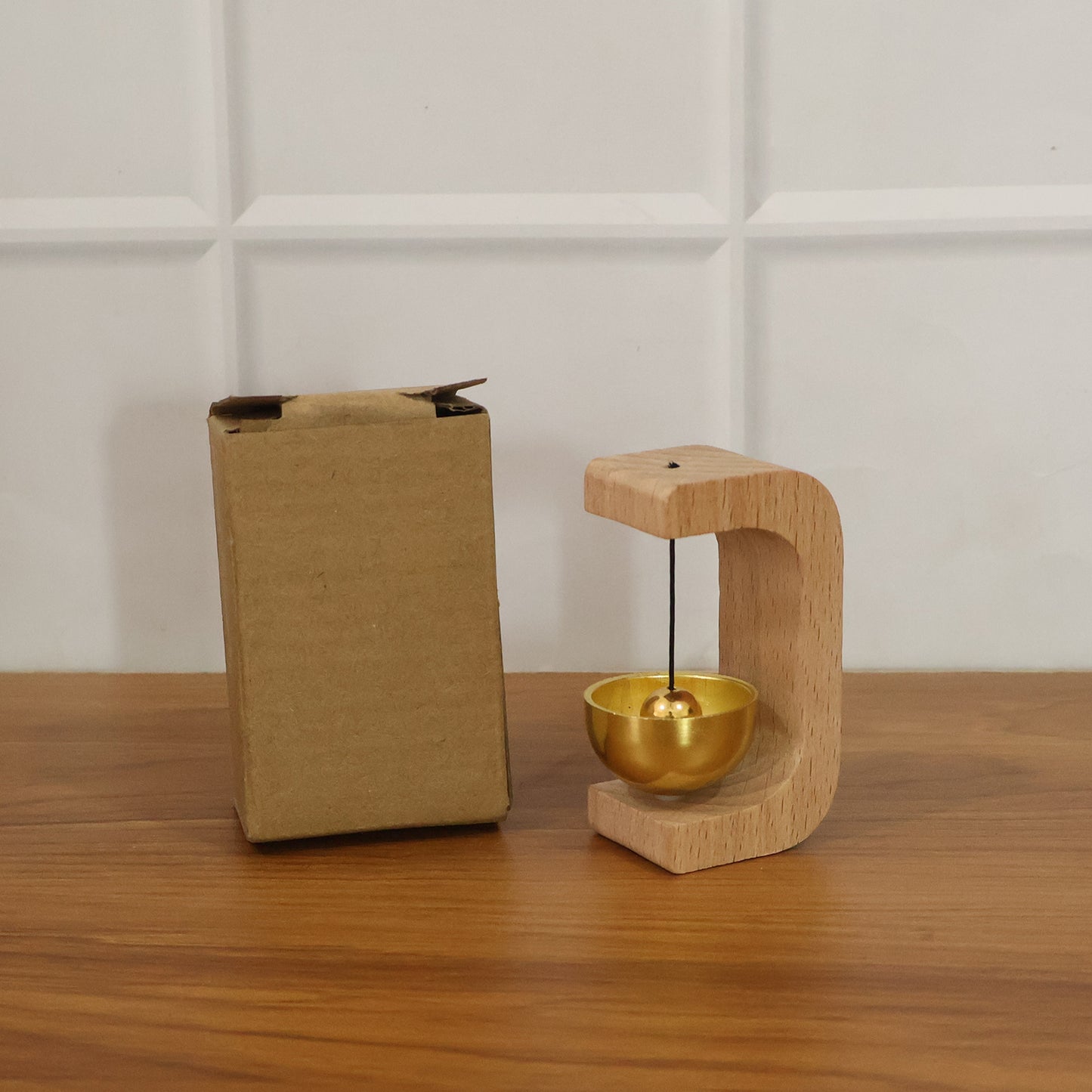 Zen Meditation Bell with Wooden Stand for Mindfulness & Relaxation