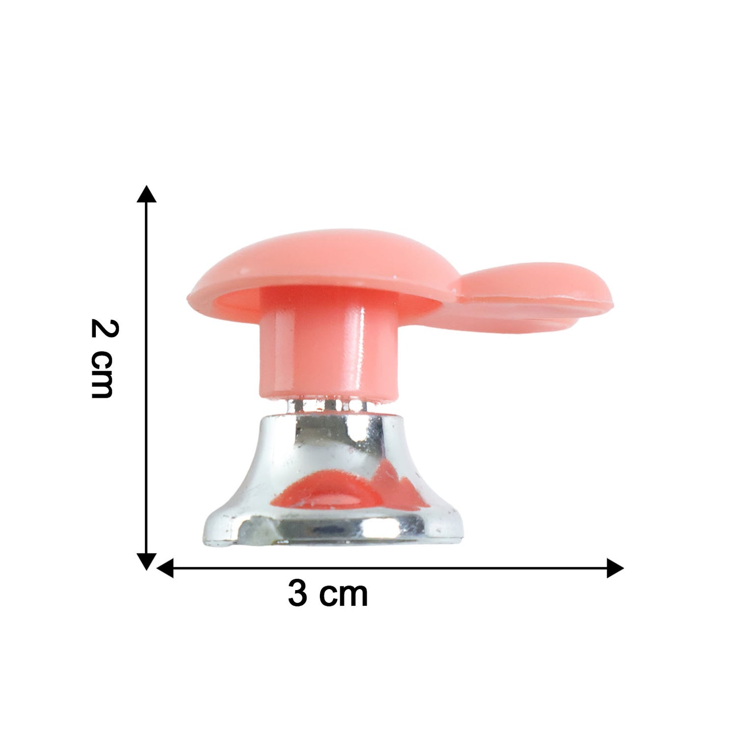 Size dimensions of the bunny ear cabinet knob