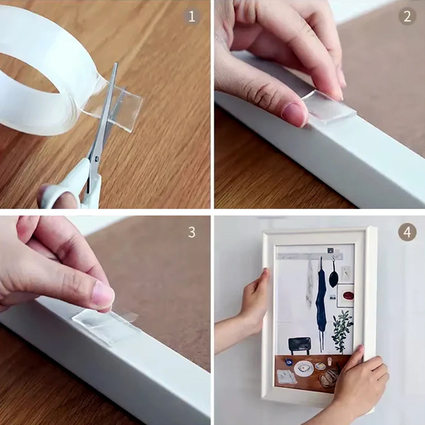 Strong Transparent Double-Sided Nano Adhesive Tape