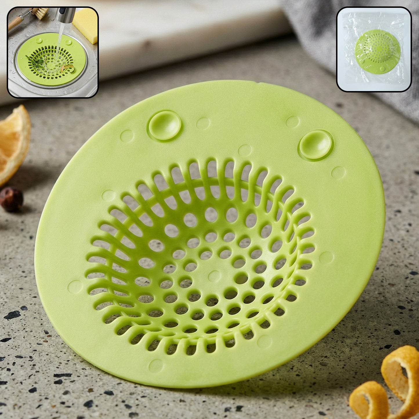 Silicone Sink Drain Strainer (1 Pc)