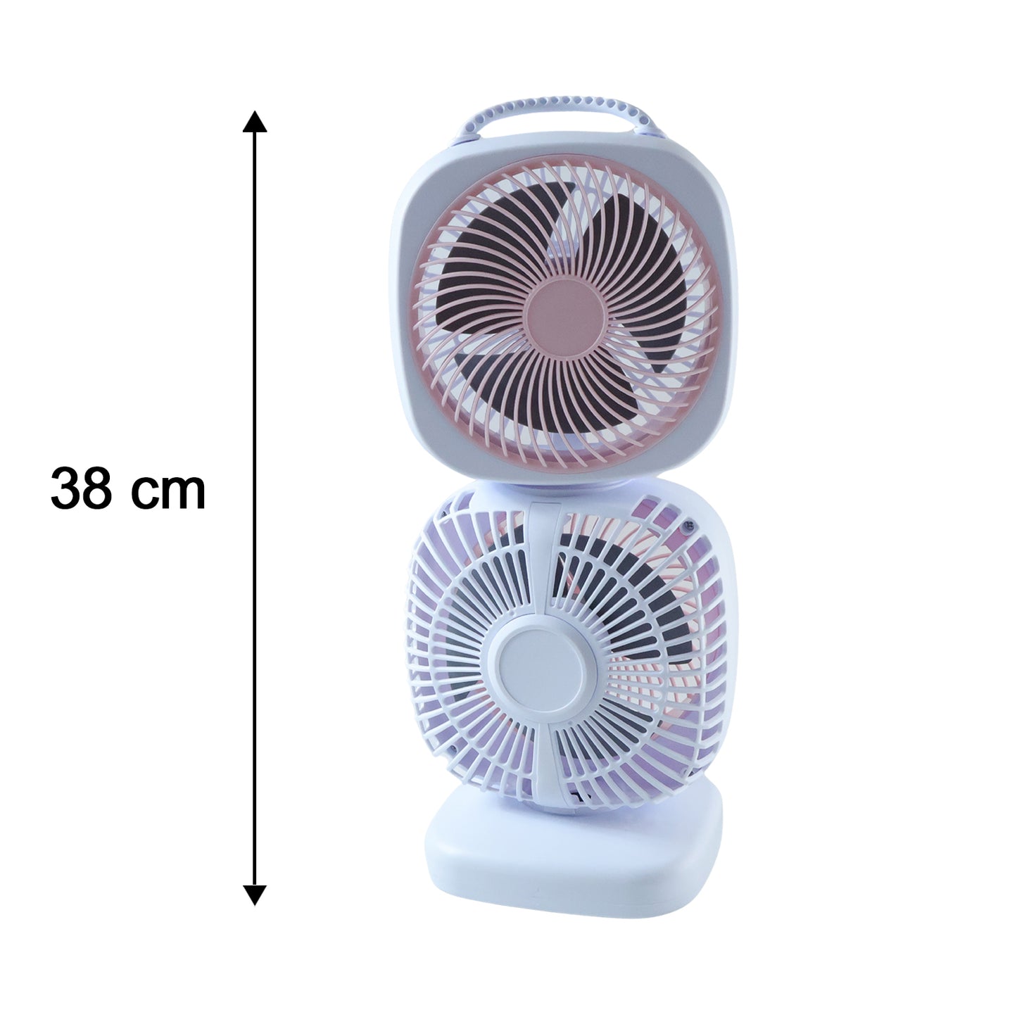 Dimension details of dual head desk fan