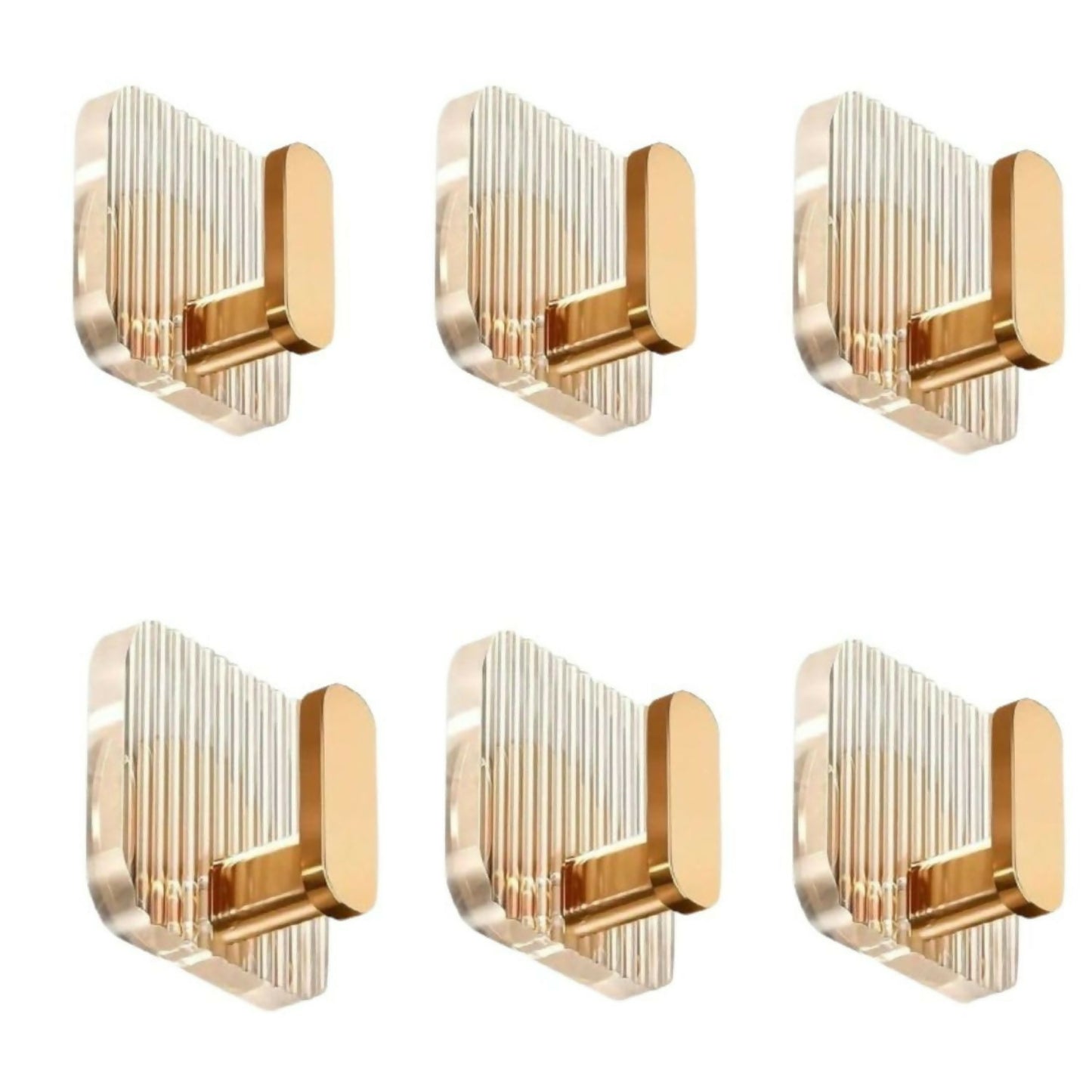 Adhesive Acrylic Towel Hooks pack of 4