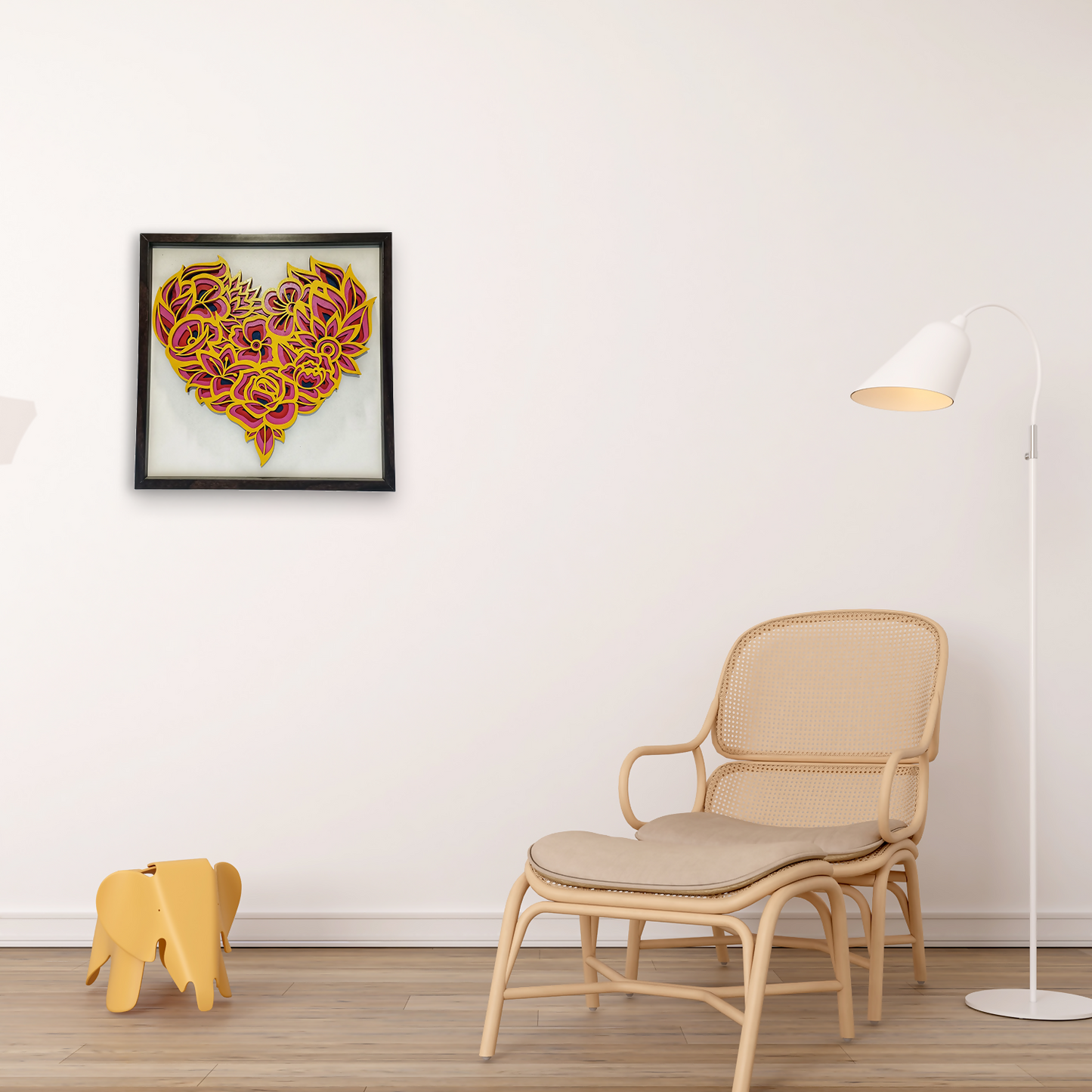 Handcrafted Multi-Layer Wooden Heart Wall Art – 3D Romantic Frame | Love & Couple Gift | Handmade Wall Decor for Bedroom, Living Room & Home Interiors