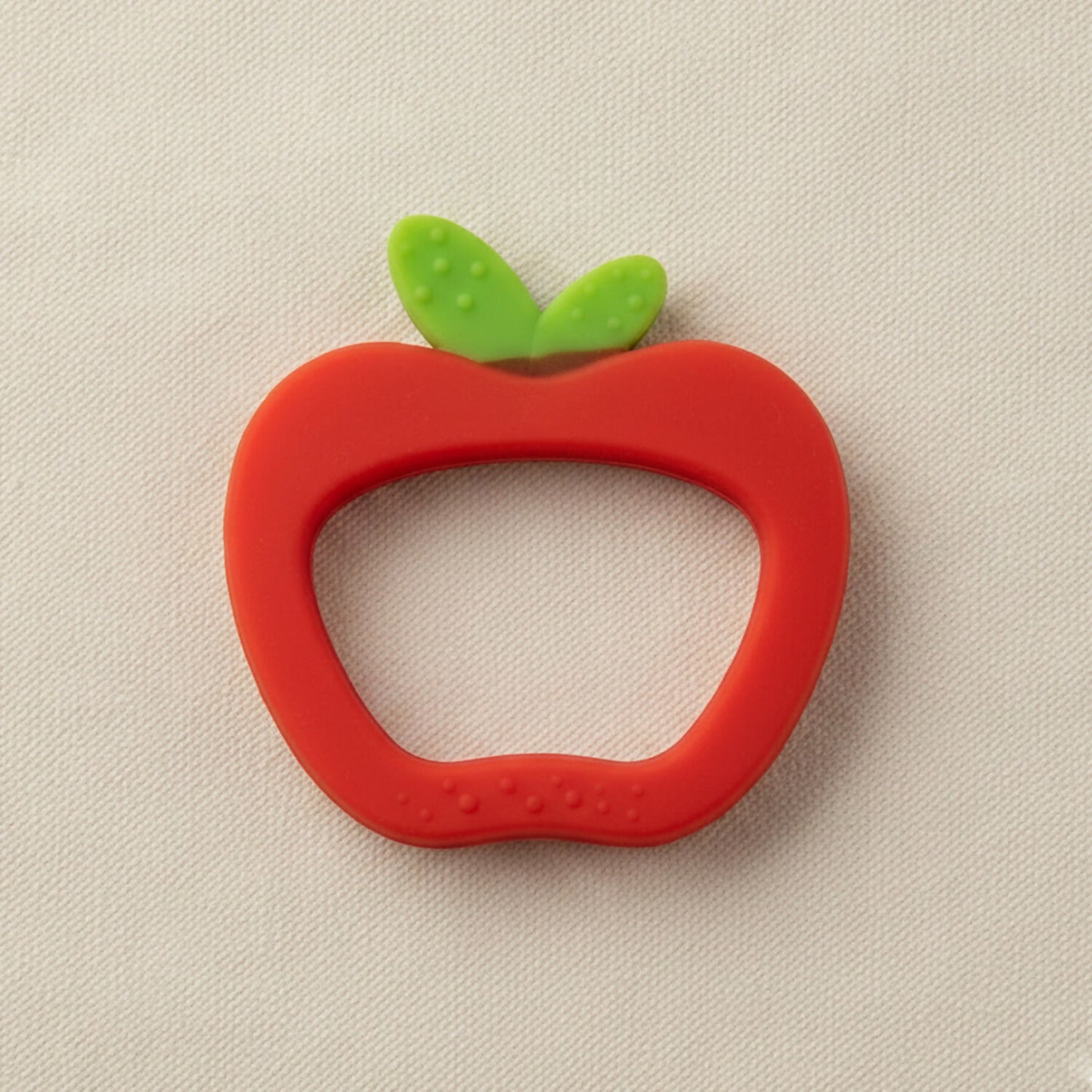 Apple shaped silicone baby teether