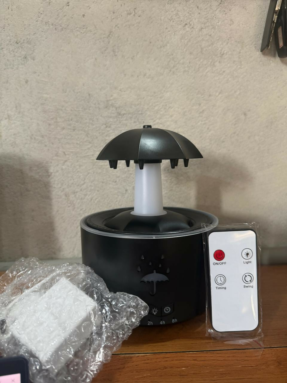 Umbrella Aroma Diffuser with Color Light & Rotating Mist for Home & Bedroom