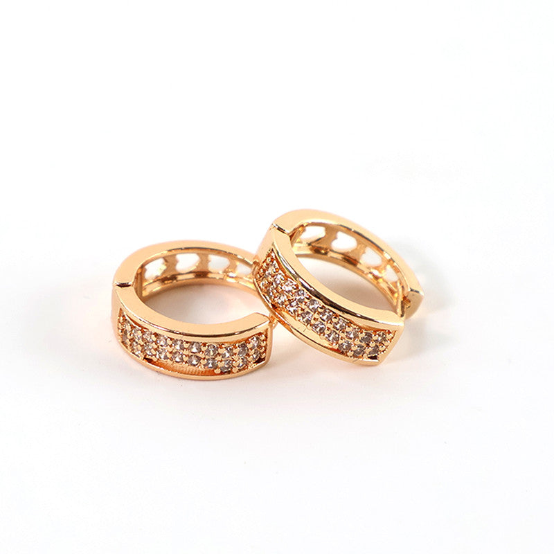 Elegant CZ Stone Encrusted Hoop Earrings for Women