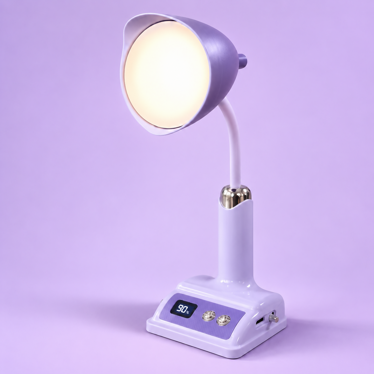 Lavender Lamp with Warm Glow and Display