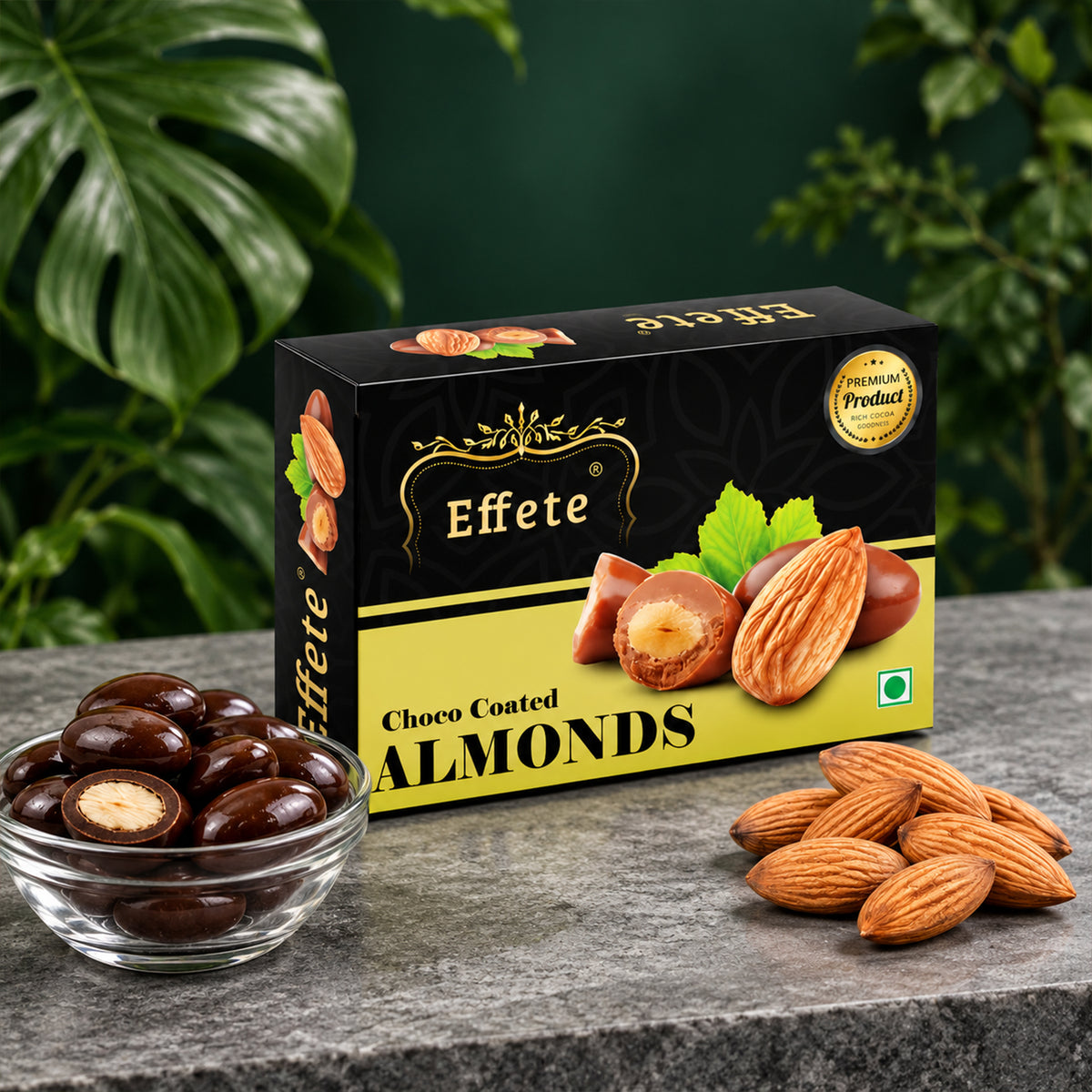 🎁 ₹1 Gift | Effete Choco Coated Almonds – Rich Gourmet Chocolate Treat