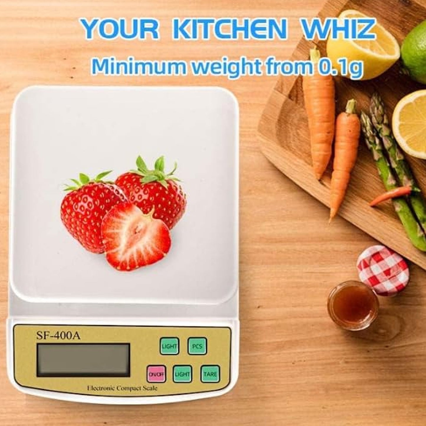 Square Electronic Kitchen Weighing Scale SF400A Digital Food Scale (1 Pc)