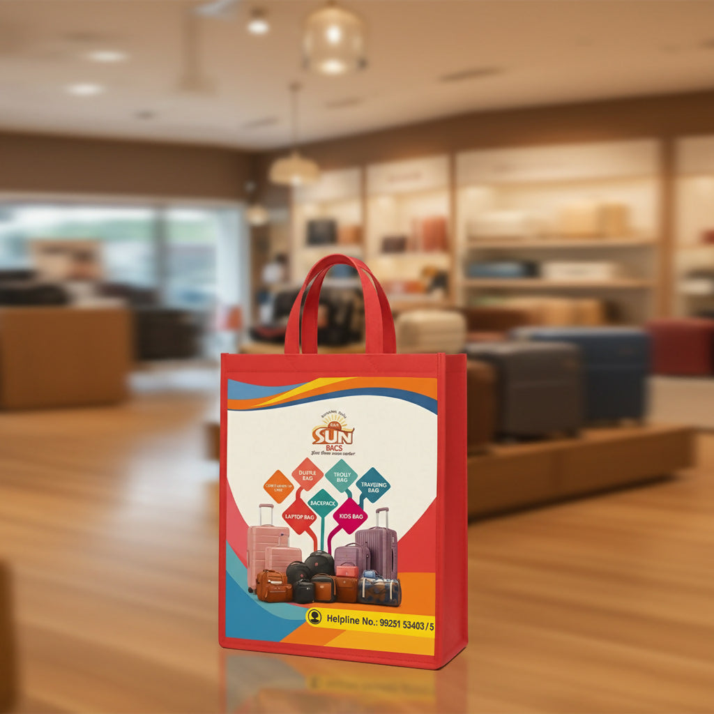 Sun Bags Reusable Shopping Bag – Eco-Friendly Non-Woven Carry Bag with Handle | Durable Multi-Purpose Tote for Travel, Groceries (Multicolor)