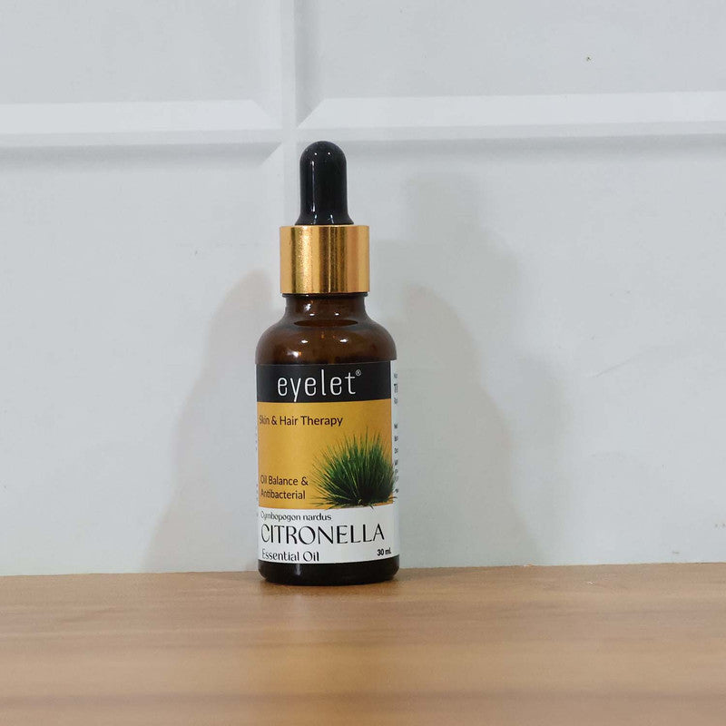 Eyelet Citronella Essential Oil (30 ML) – Natural Aromatherapy for Skin & Hair Care