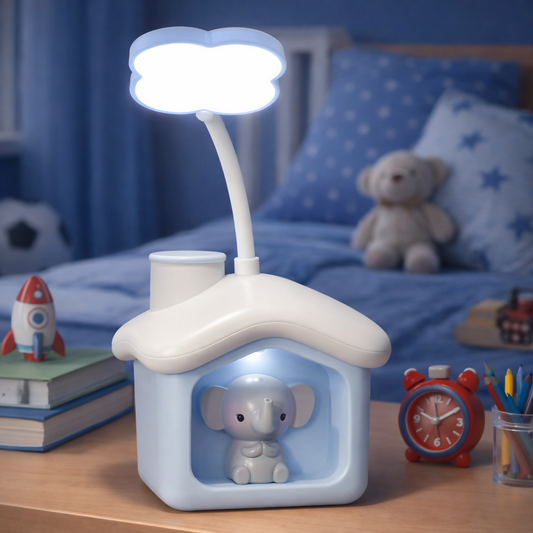 LED Desk Lamp with Piggy Bank, Study Night Light for Bedroom & Tabletop