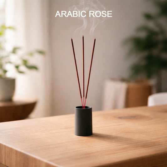 Arabic Rose Incense Sticks with floral design packaging