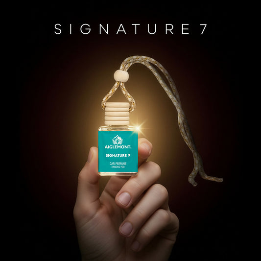 Aiglemont Signature 7 Car Perfume Hanging Pod 10ml | Long-Lasting Car Air Freshener | Premium Car Interior Accessory
