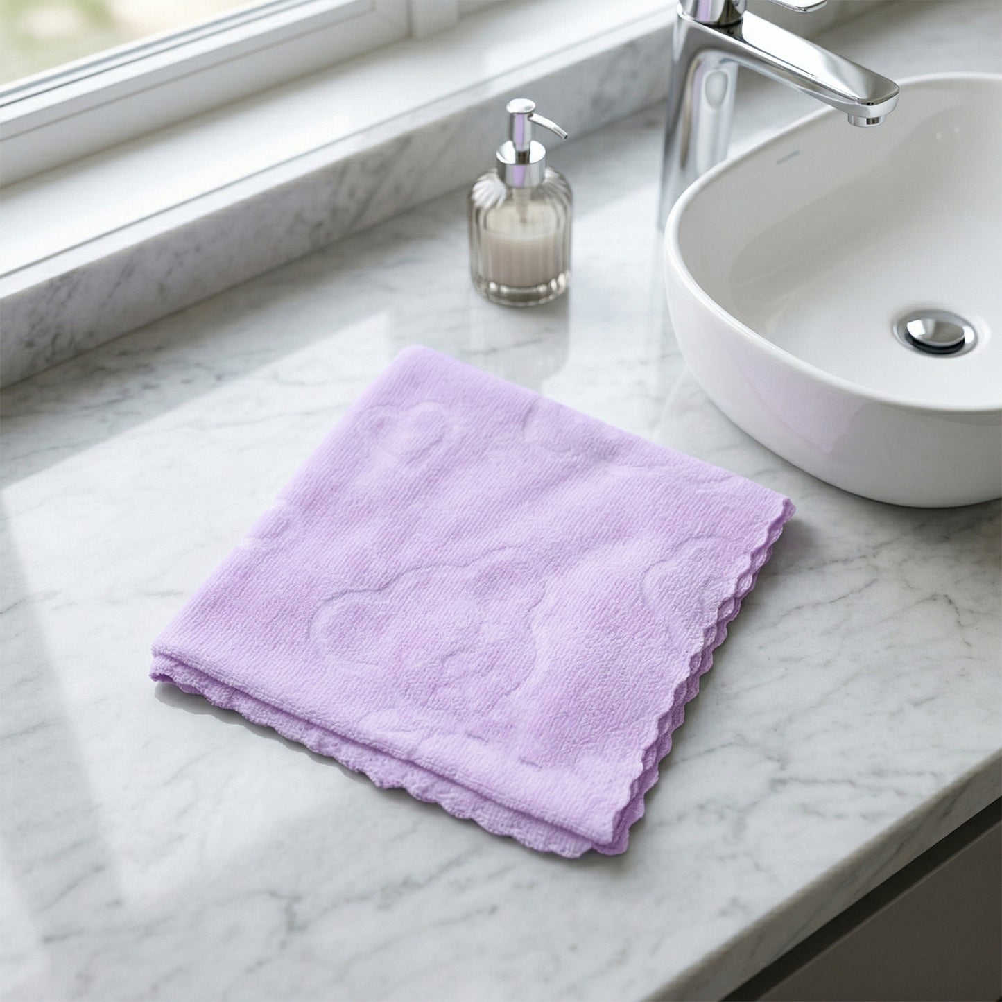 Close-up texture of microfiber cleaning cloth