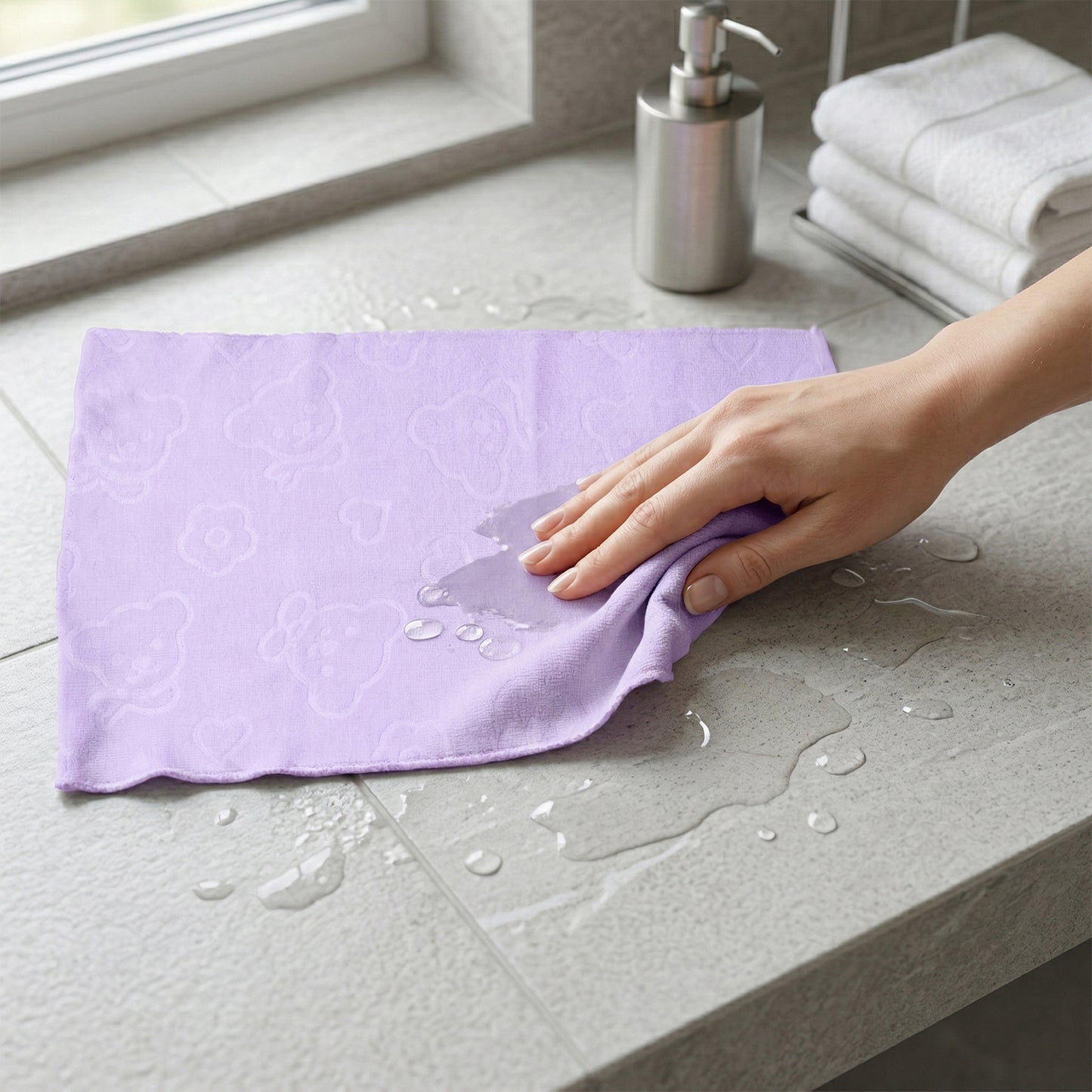 Reusable microfiber cleaning cloth for home use