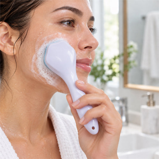 Silicone face scrubber brush.