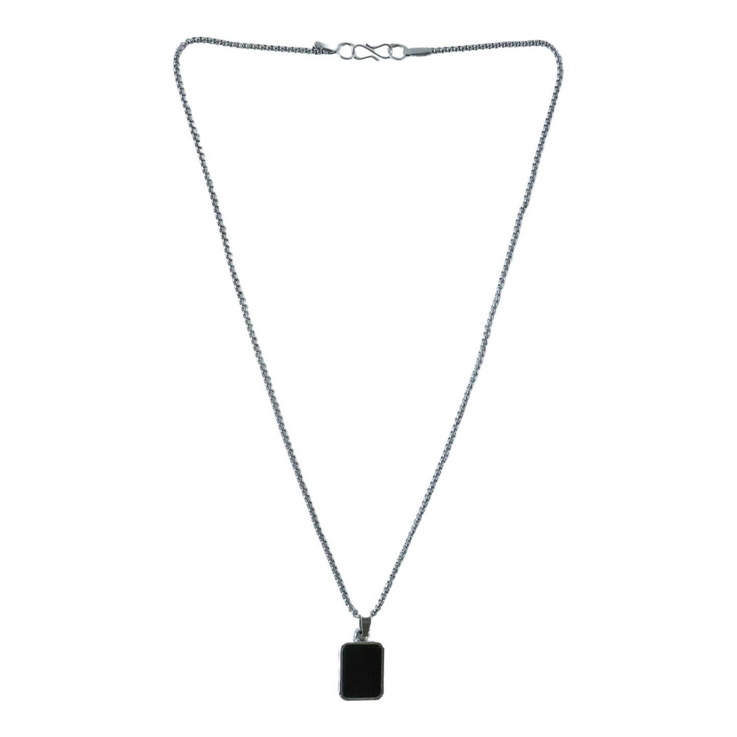 Box chain design of men's stainless-steel pendant necklace