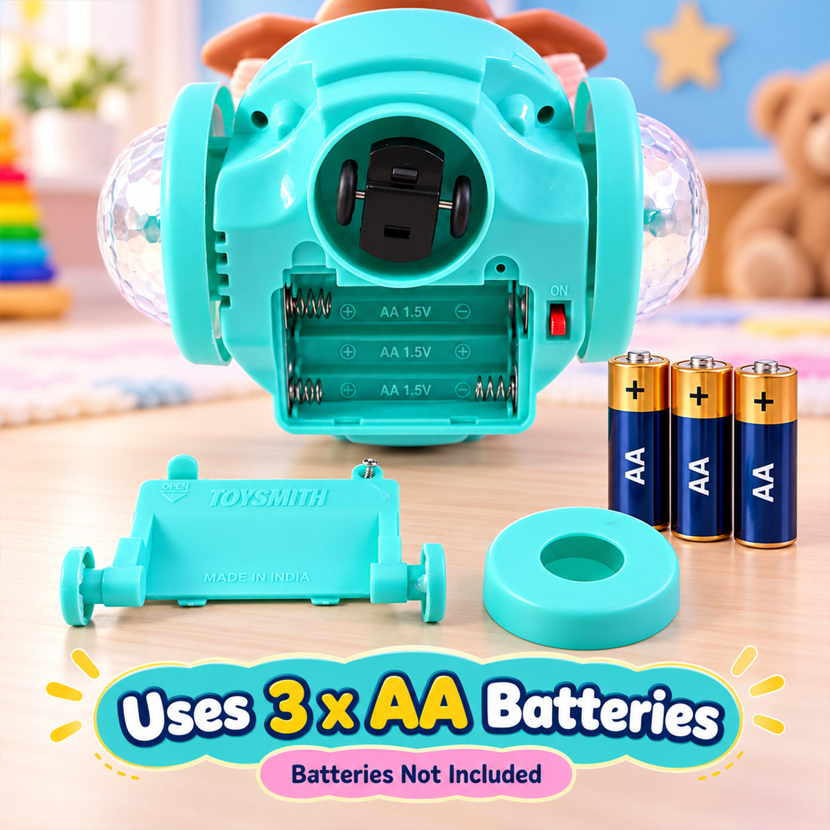 Musical Doll Toy with Colourful LED Lights and Multidirectional Movement (1 Pc)