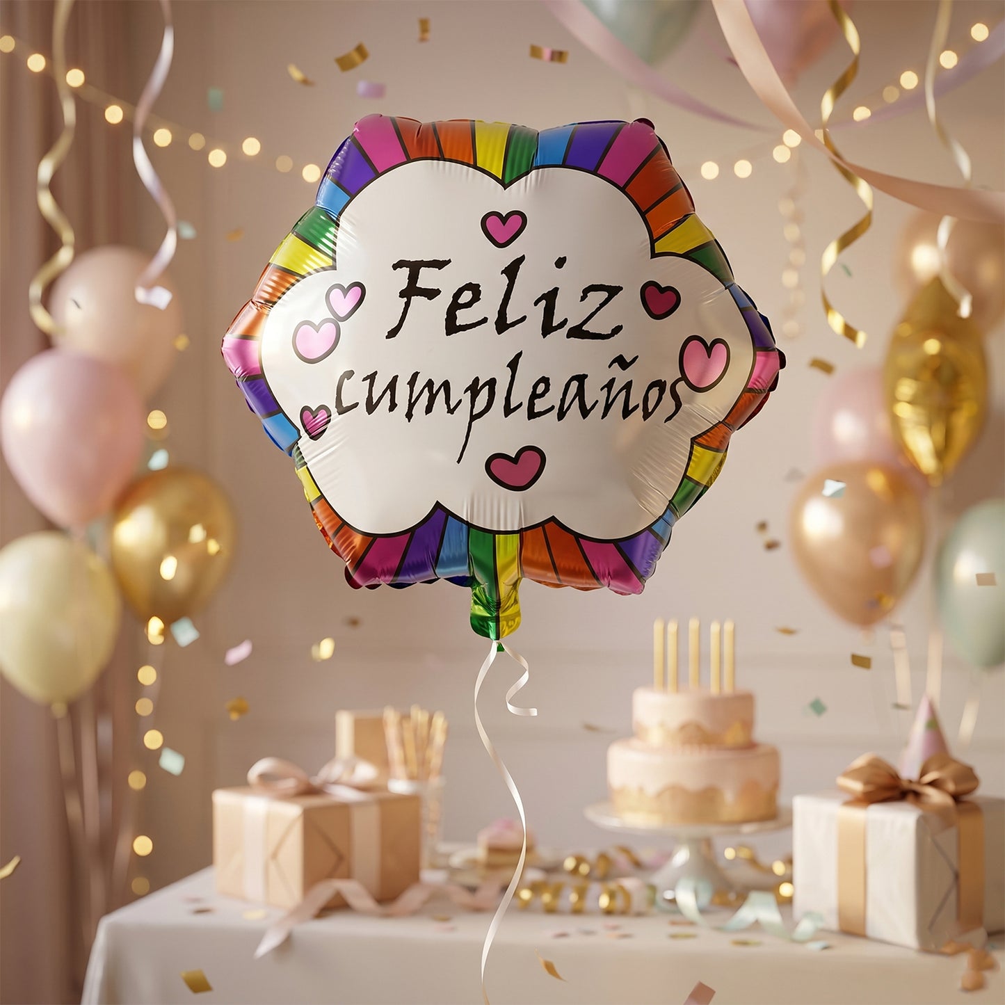 Feliz Cumpleanos Foil Balloon for Birthday Decoration 1 Pc