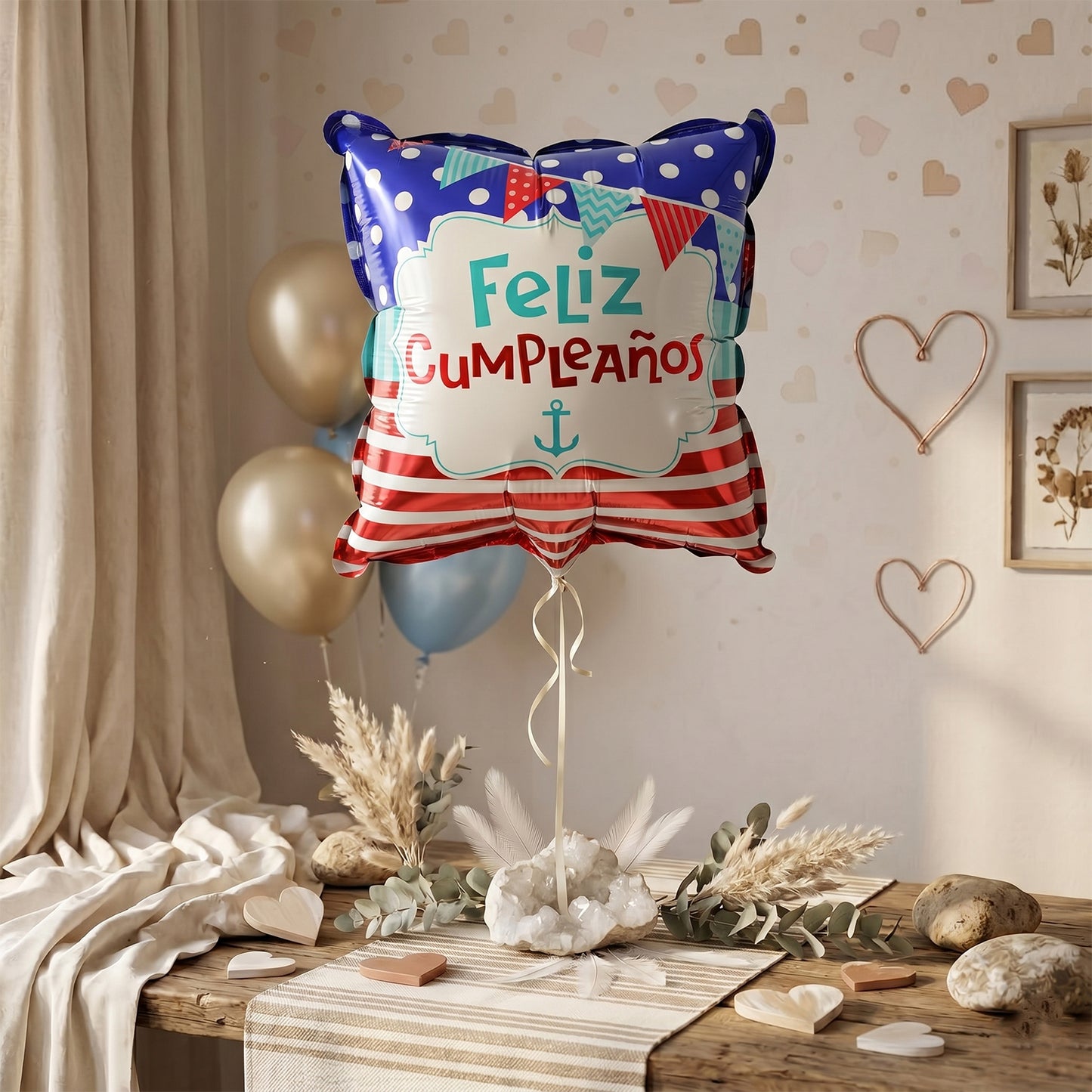 Feliz Cumpleanos foil balloon hanging decoration