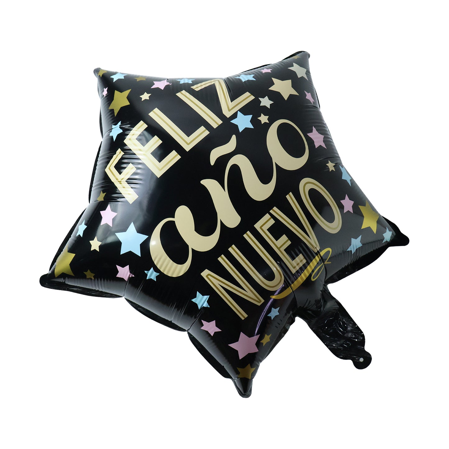 Black Star Feliz Ano Nuevo foil balloon hanging decoration