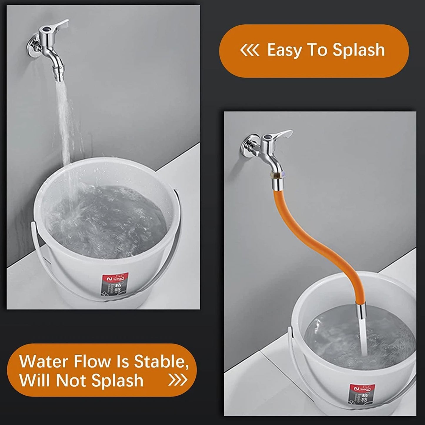 Flexible Silicone Water Tap Extender Pipe 44 Cm 1 Pc