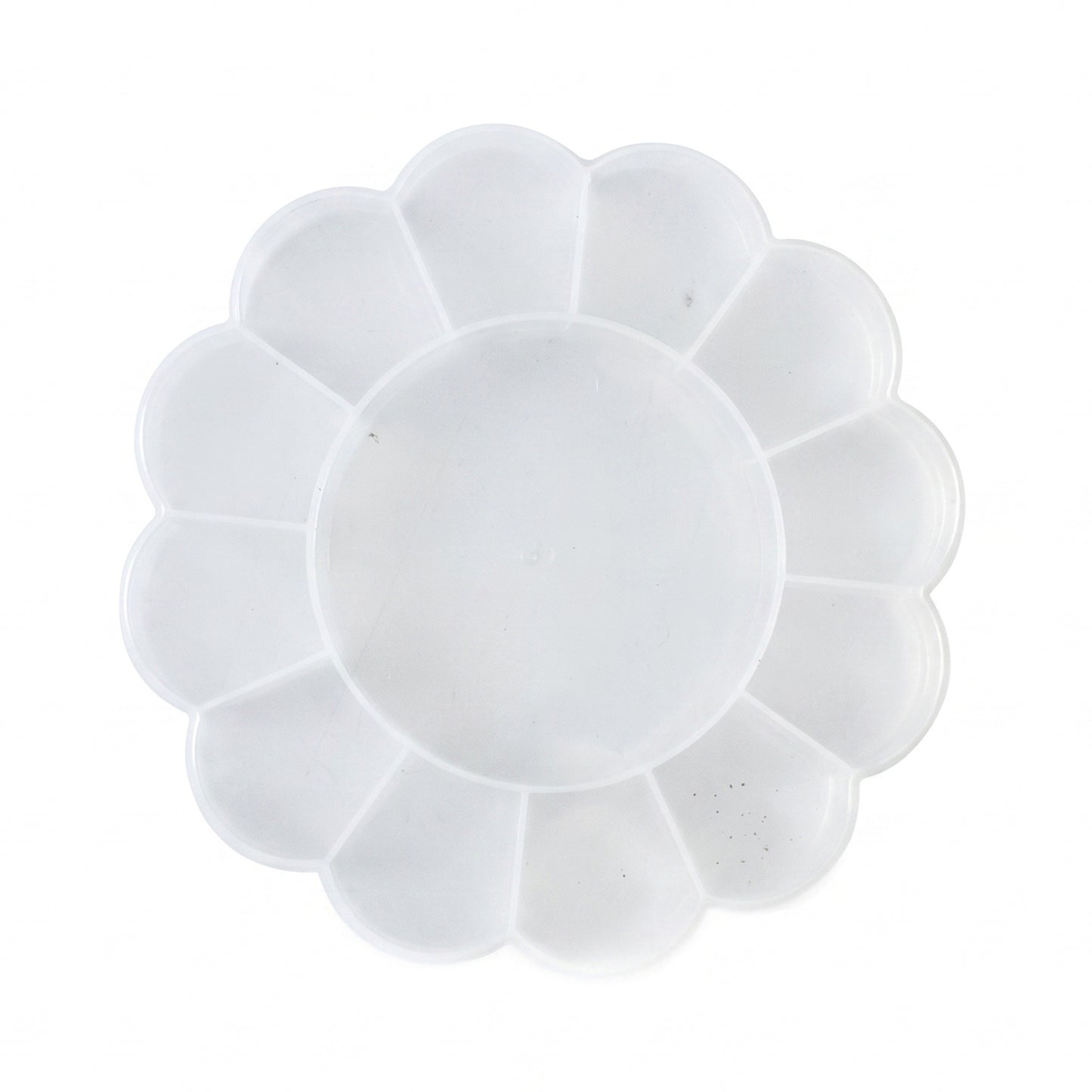 13 Section Flower Shape Transparent Plastic Organizer Storage Box (1 Pc)