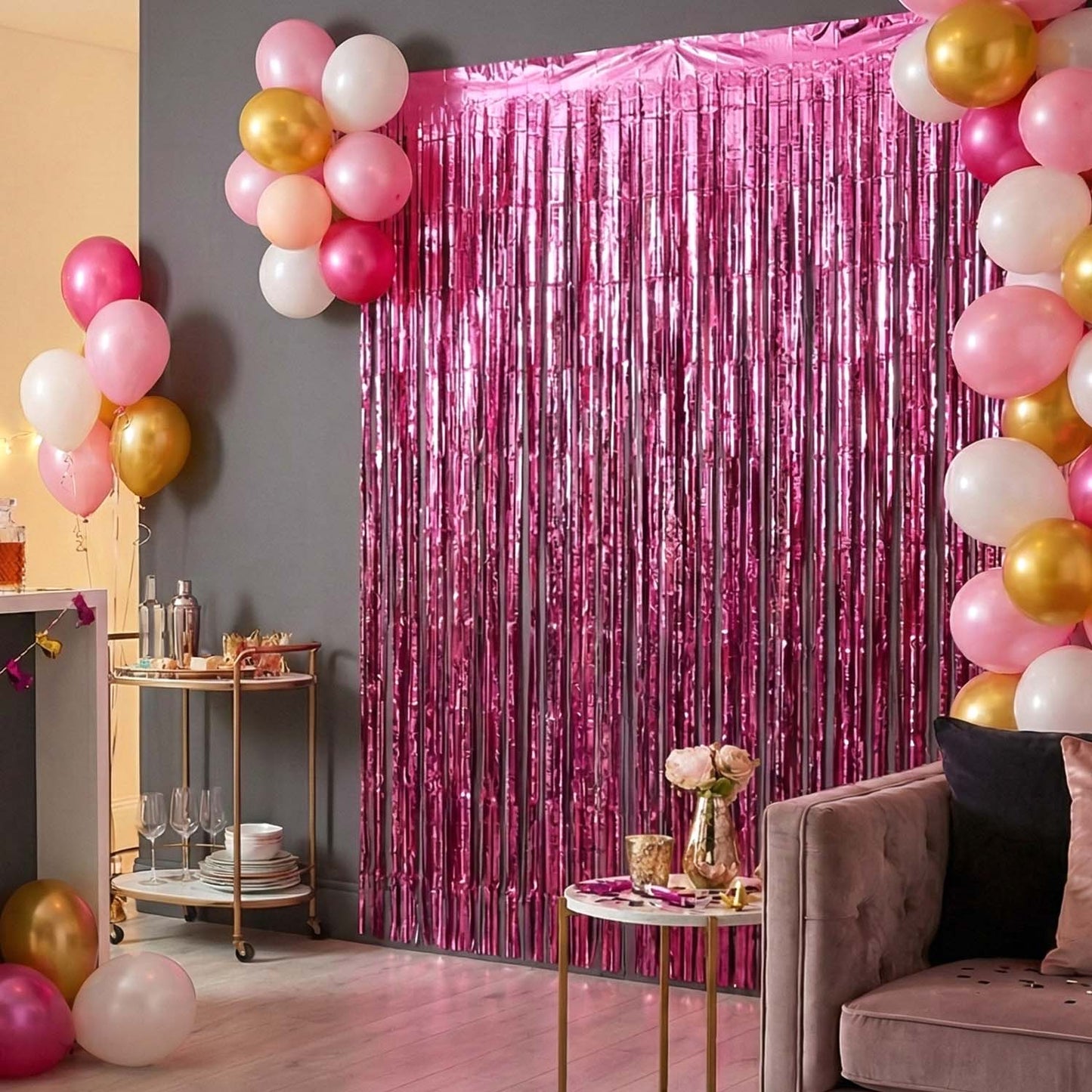 Decorative Foil Fringe Curtain for Birthday & Party Decoration
