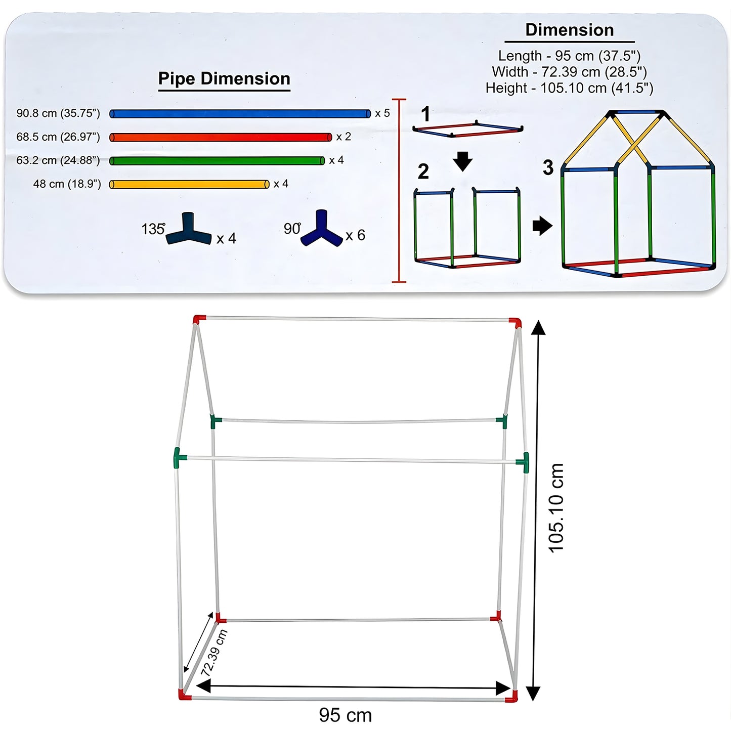 Jurassic Park Theme Foldable Kids Play Tent House with Pipe Frame Structure