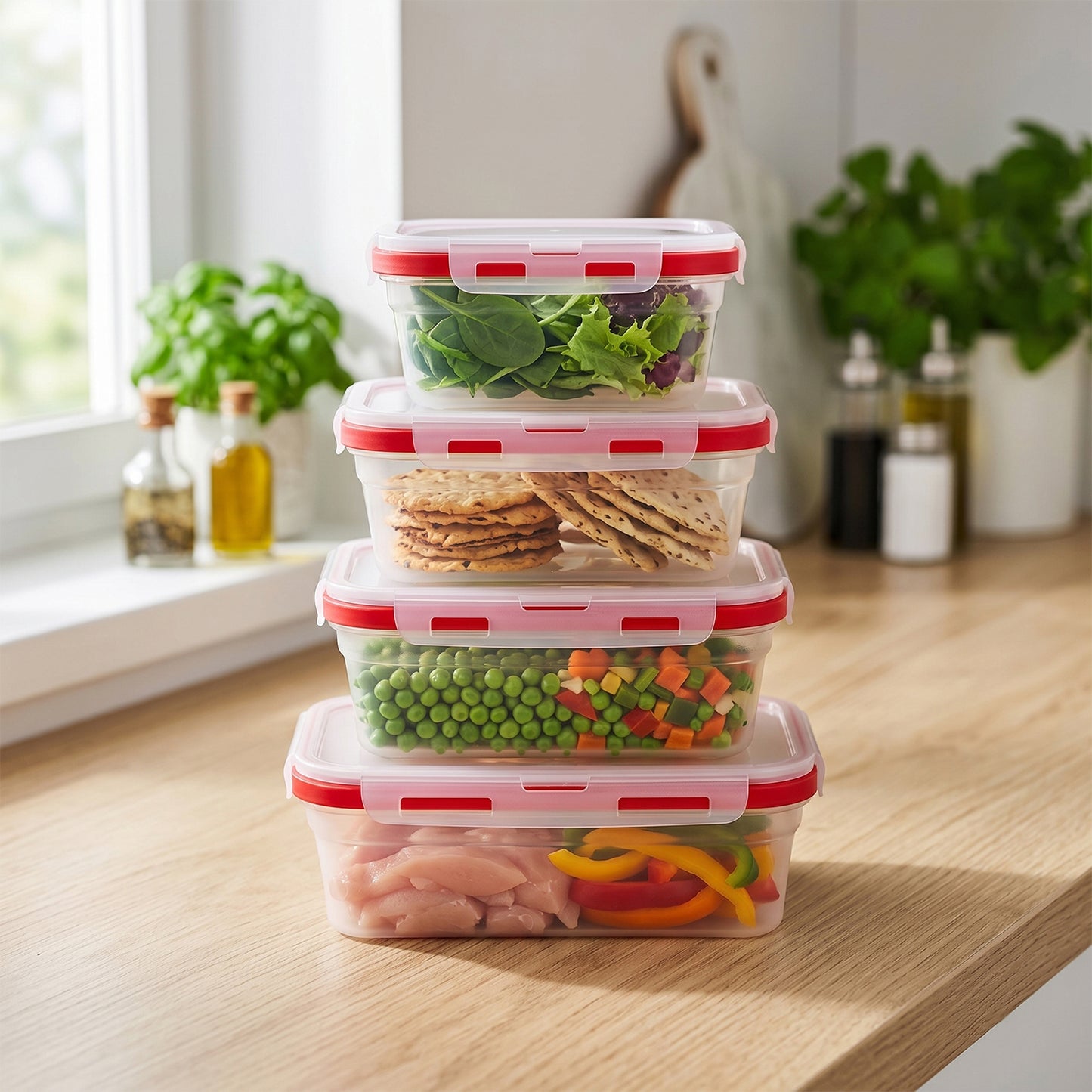 Airtight foldable lunch box
