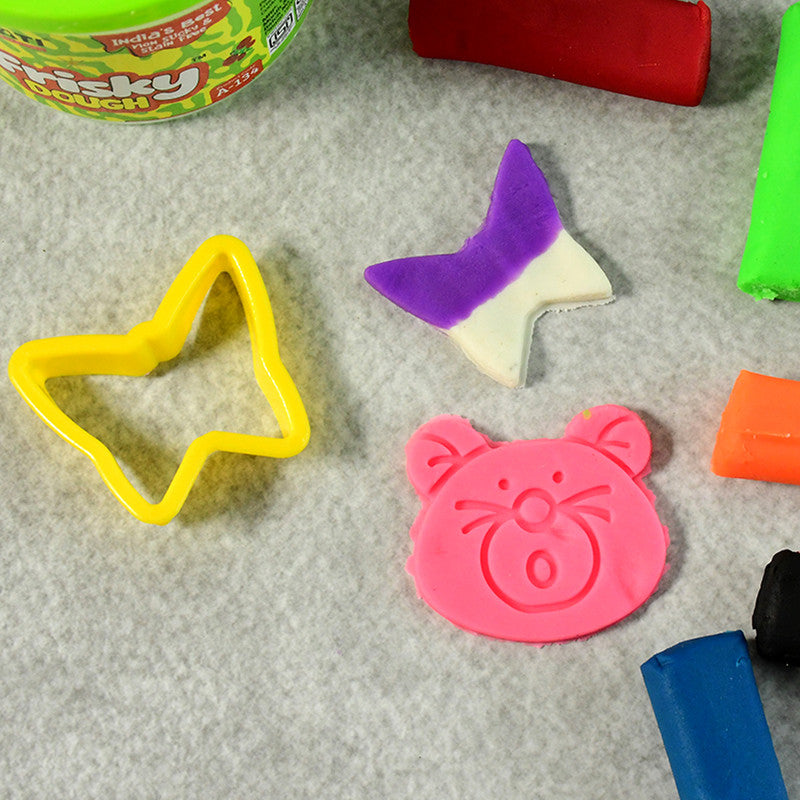 Khyati Frisky Dough Bucket – 10 Colour Modelling Clay Set with Shape Cutter
