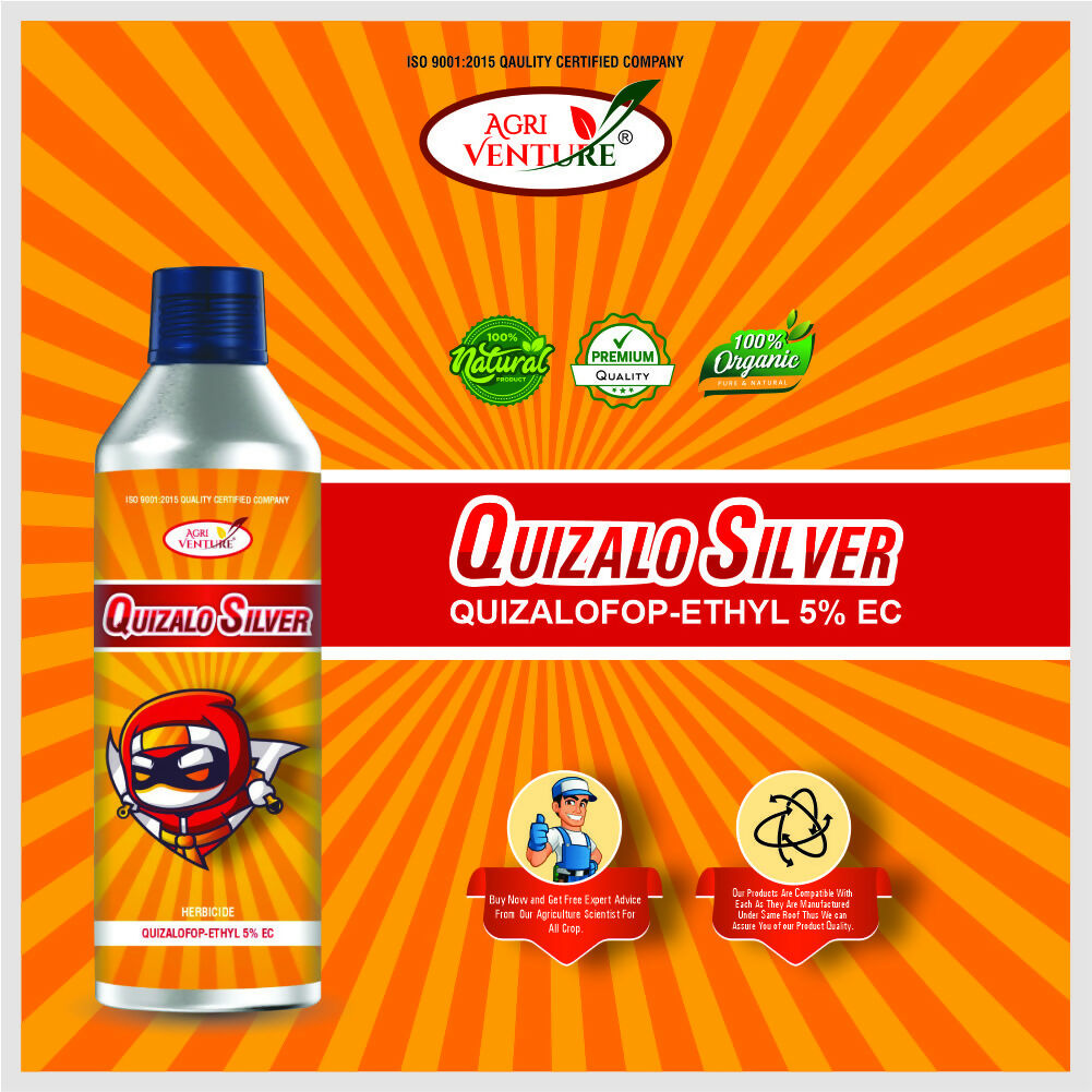 AgriVenture QUIZALO SILVER ( Quizalofop Ethyl 5% EC ) Herbiceds. (1Ltr.)