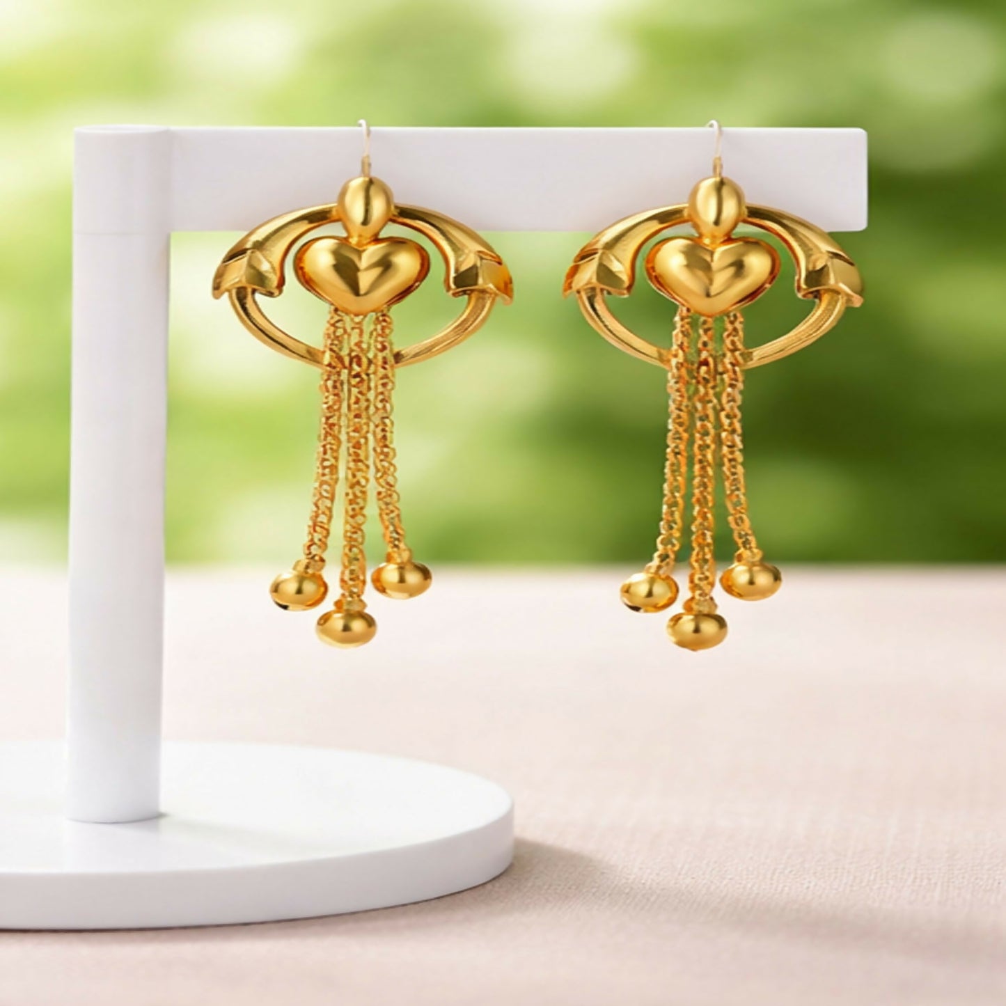 Elegant Gold-Plated Chain Drop Earrings for Women | Lightweight Party & Festive Wear Earrings (Pack Of 8)