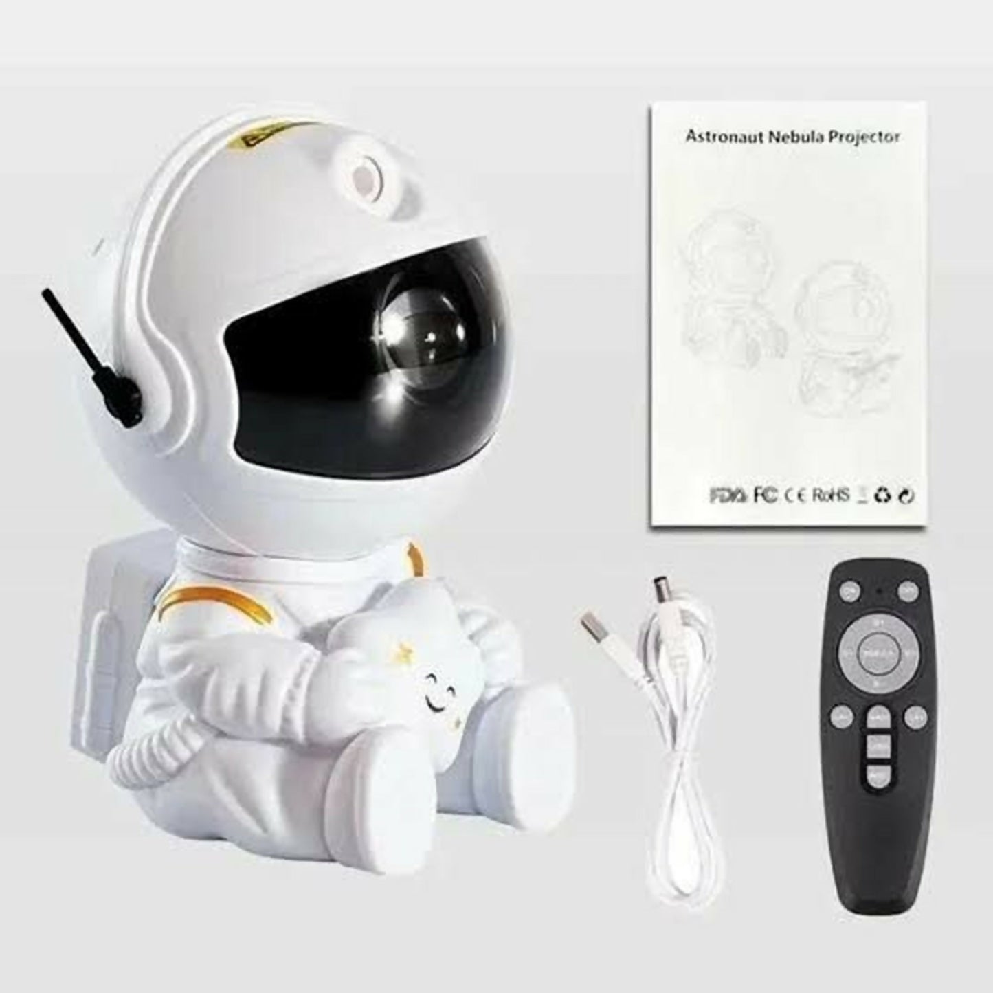 Astronaut Galaxy Projector Night Light with Remote & Nebula Effects