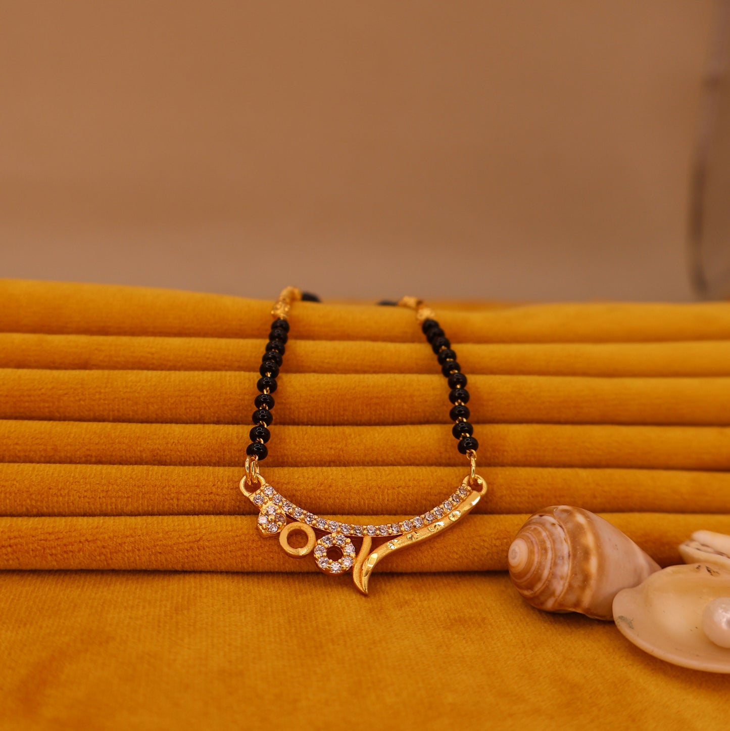 Gold Plated Modern AD Mangalsutra For women