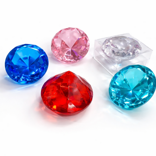 Large Decorative Crystal Diamond Showpiece for Home Decor & Gifting(1 PC ANY COLOR)