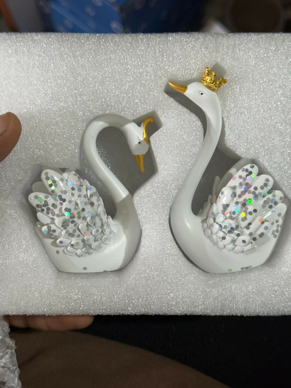 Decorative Swan Couple Showpiece Set for Home, Table & Gift Decor