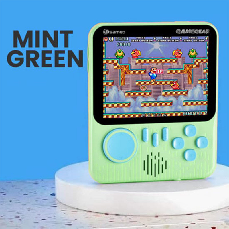 Sameo GameGear Retro Handheld Console with 666 Built-in Games – Portable Wide-Screen Gaming Device with TV Output and Rechargeable Battery