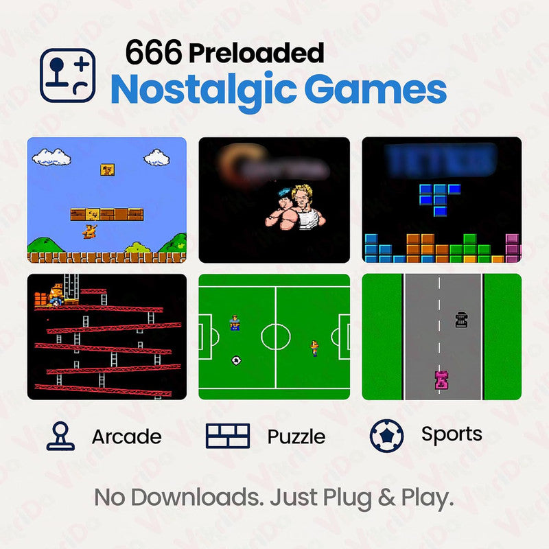 Sameo GameGear Retro Handheld Console with 666 Built-in Games – Portable Wide-Screen Gaming Device with TV Output and Rechargeable Battery