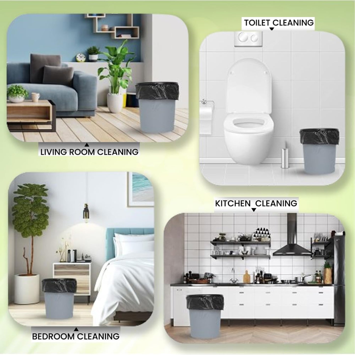 Heavy-Duty Black Garbage Bag Roll for Home & Commercial Waste Disposal (1 Roll)