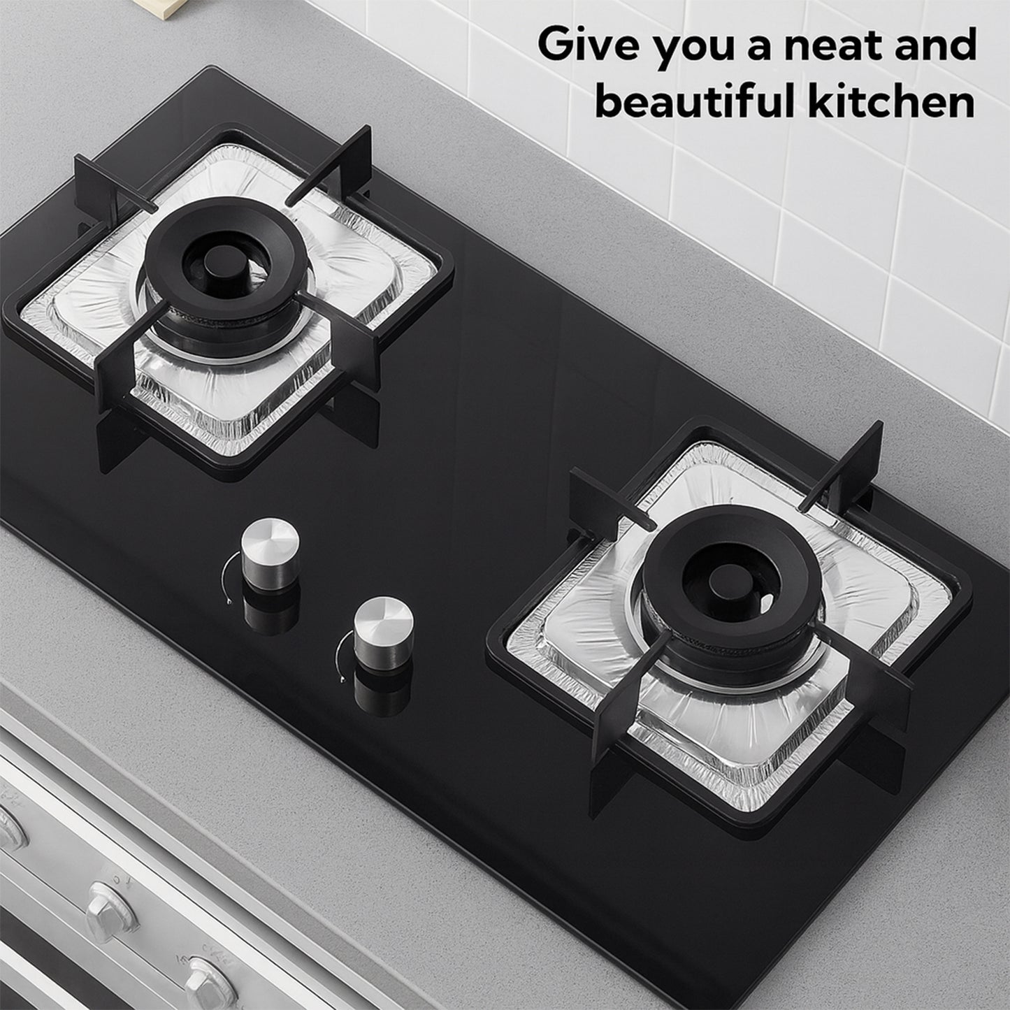 Square aluminium gas stove protector cover shield