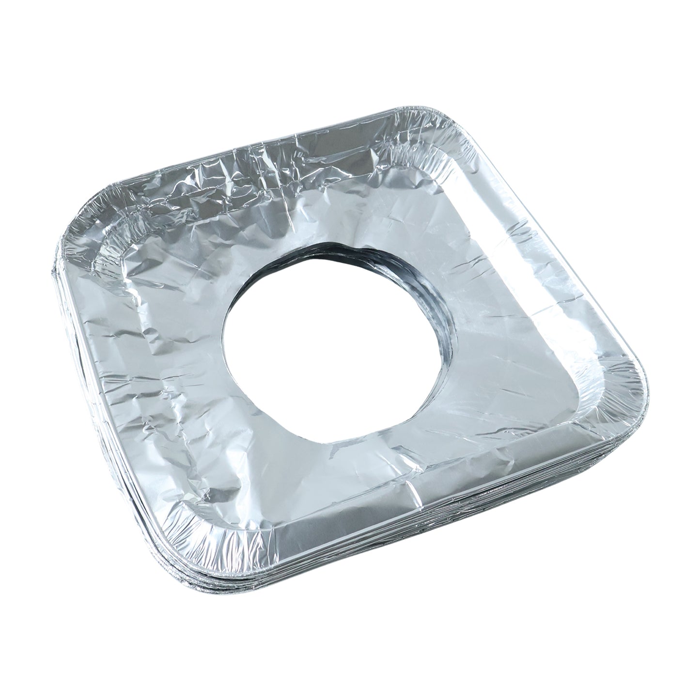 Disposable aluminium stove protector cover on gas burner