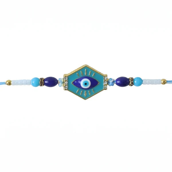 Evil Eye Hexagon Rakhi Modern Protection Design for Raksha Bandhan (100pcs)