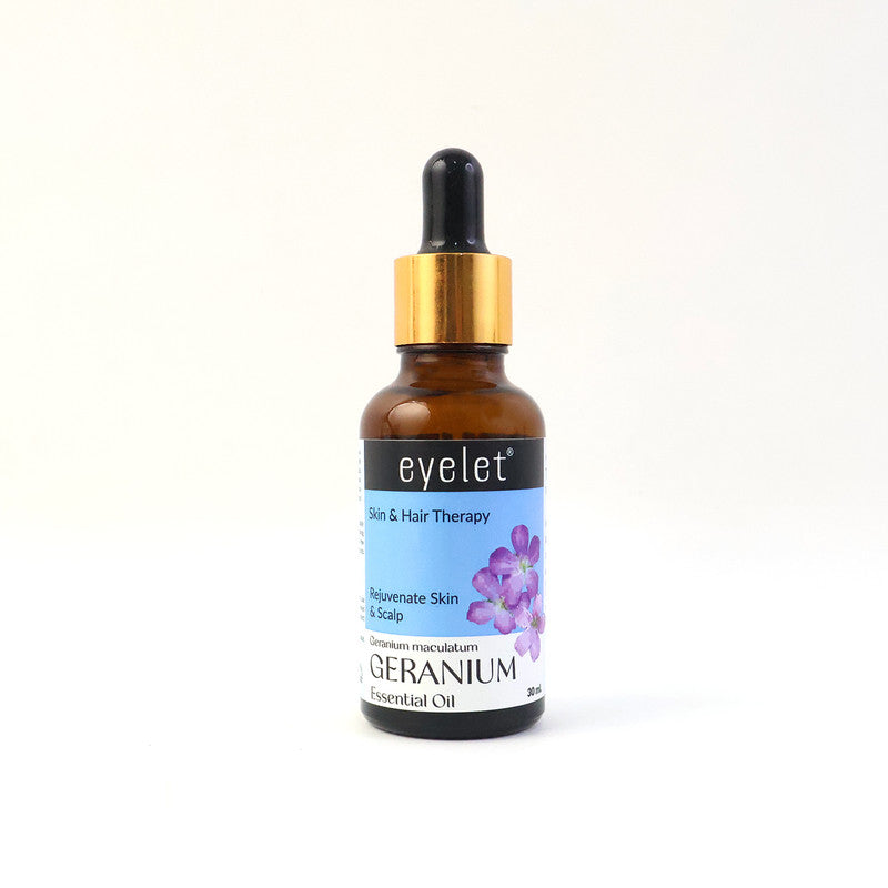 Eyelet Geranium Essential Oil for Skin Rejuvenation & Scalp Care – 30ML