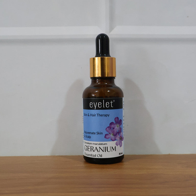Eyelet Geranium Essential Oil for Skin Rejuvenation & Scalp Care – 30ML